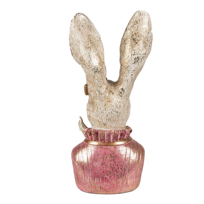 Dekorationsbild Hase Beige Pink 11x12x24 cm – Bild 3