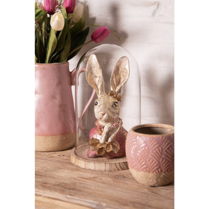 Dekorationsbild Hase Beige Pink 11x12x24 cm – Bild 7