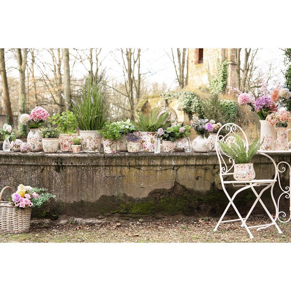 Dekoration kann 20x16x22 cm Beige Pink Keramik Blumenkrug – Bild 5